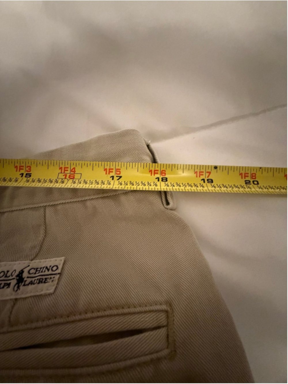 Ralph Lauren Polo men’s pleated vintage khaki chinos 38x32 see measurements - Picture 6 of 8